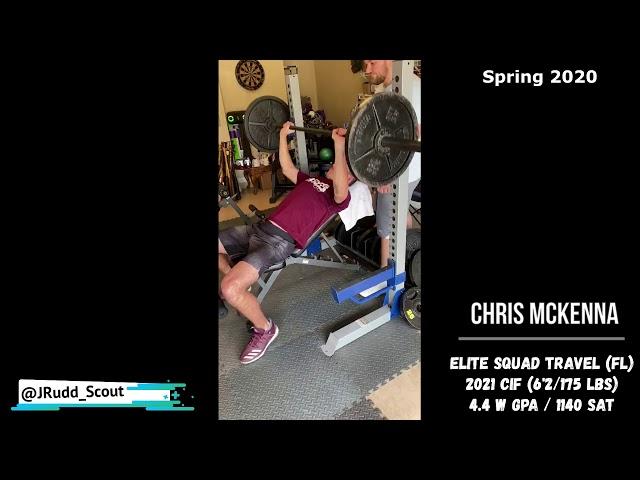 Chris McKenna / 2021 CIF / Spring 2020 Training / Elite Squad Baseball / Parkland, FL