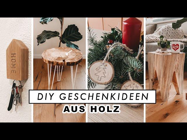 4 DIY Geschenkideen aus Holz - Tisch, Hocker & Schlüsselbrett selber bauen | EASY ALEX