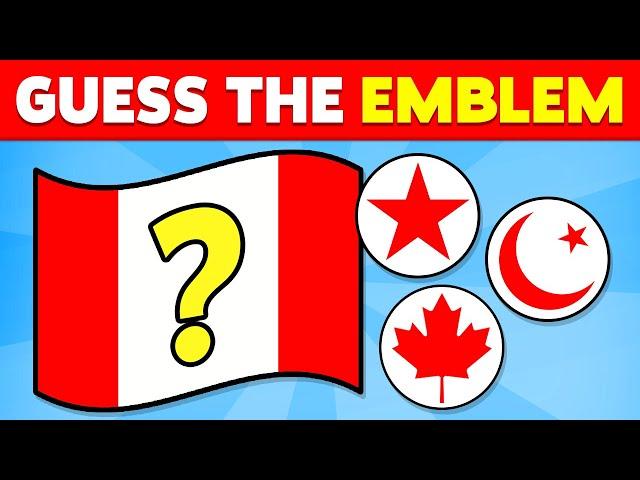 Guess The Emblem of The Flag ️‍ | Easy, Medium, Hard, Impossible | Flag Quiz