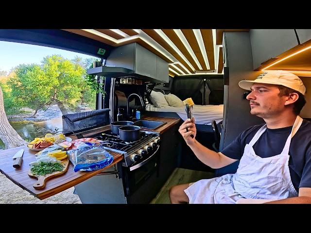 Vanlife Cajun Seafood Boil & Panning for gold on the river