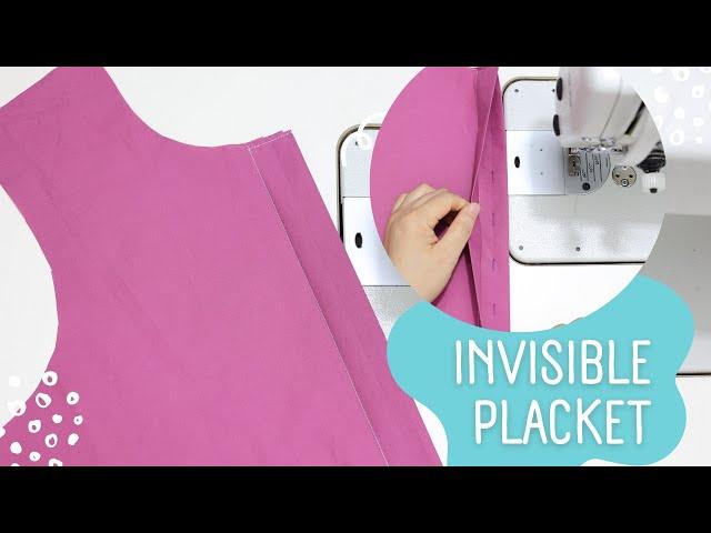 Placket Sewing Tutorial | How to sew a shirt Button-invisible Placket | Perfect Placket