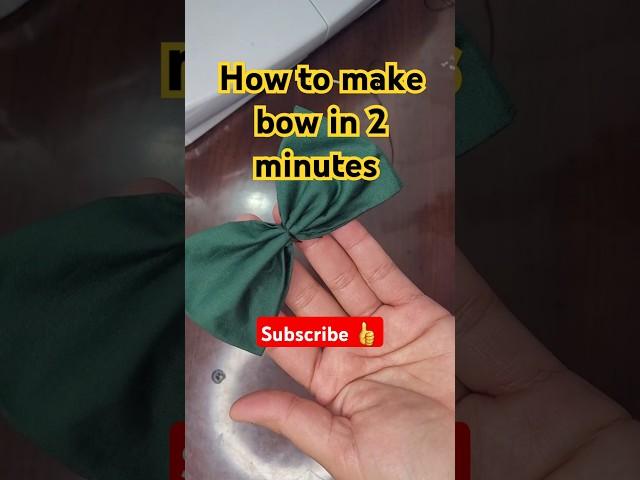 How to make simple and easy bow in 1 minute #bow #stitch #diy #shortsviral #shorts #shortsvideo