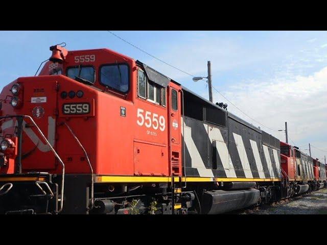 East bound CN freight train Lapeer Michigan