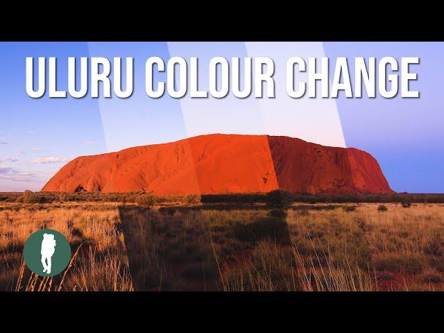 Uluru / Ayers Rock Changing Colour in 4K, sunset time lapse