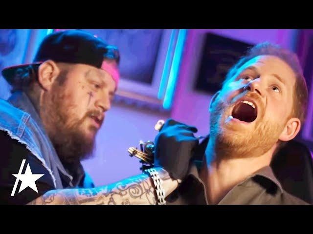 Prince Harry Gets NECK TATTOO From Jelly Roll In HILARIOUS Video