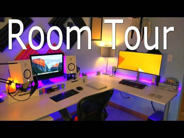 BEST Geek Room Tour with Desk and Gaming Setup! - JrTech Late 2016