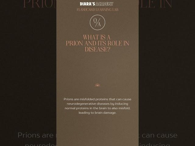 What is a Prion and Its Role in Disease? @Diarasacademy