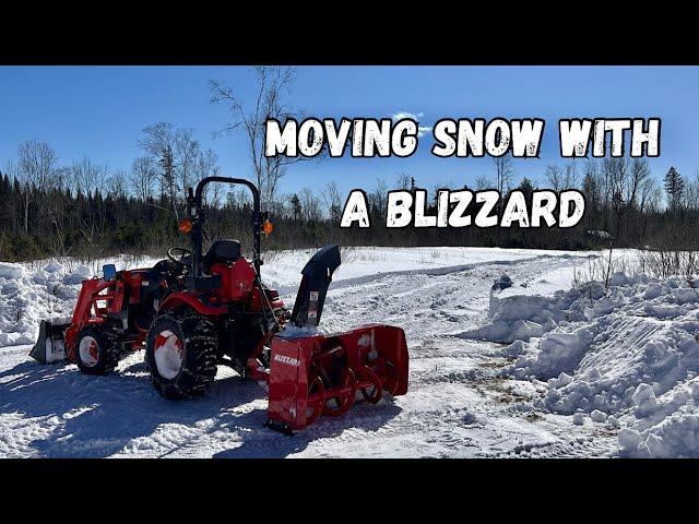 54" Blizzard Snowblower Moving Snow