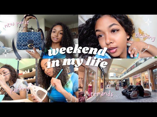 SPEND THE WEEKEND WITH ME vlog ️ | cleaning my messy room, shopping, painting