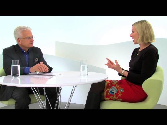 Lee Woodruff, co-founder of Bob Woodruff Foundation, speaks with JWT's Bob Jeffrey