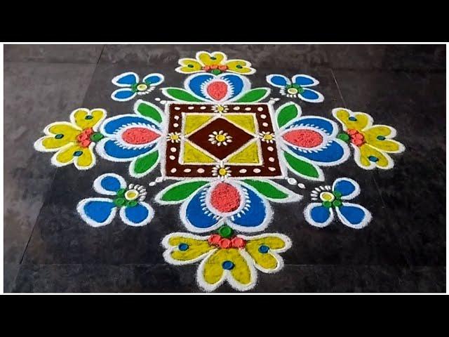 Purattasi Matham Special Perumal Thaligai Poojai Rangoli Design / Easy / Kalam / Rangoli / New/Daily