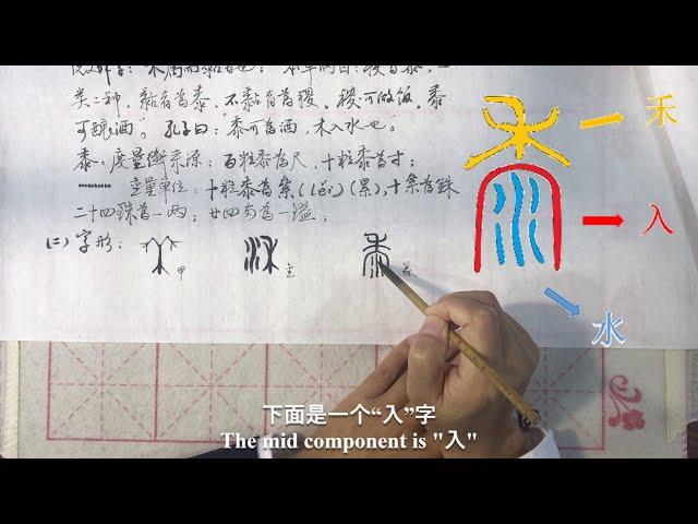 甲骨文字形演變 - 黍 Oracle Bone Chinese Character Shu