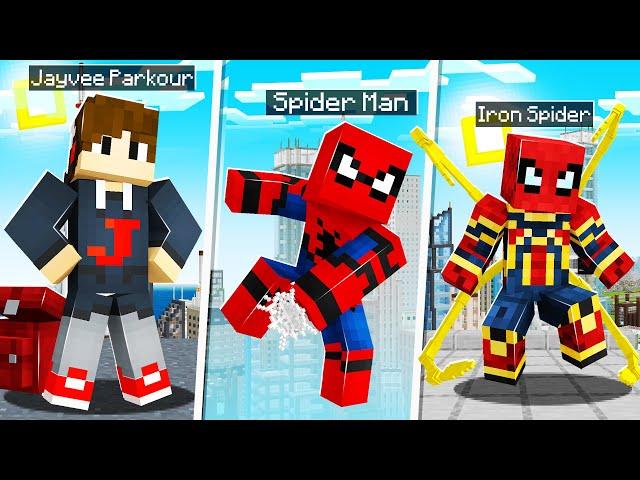 UPGRADING SPIDERMAN into IRON SPIDERMAN in MINECRAFT