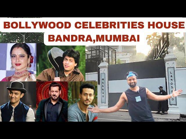 Bollywood celebrity homes tour in Bandra Mumbai | Indian celebrity houses tour #vlog