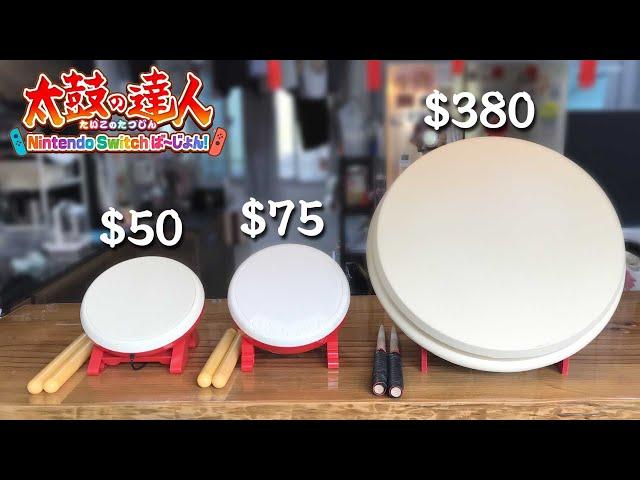 $50 drum vs $75 drum vs $380 drum | Nintendo Switch Drum Controllers for Taiko no Tatsujin