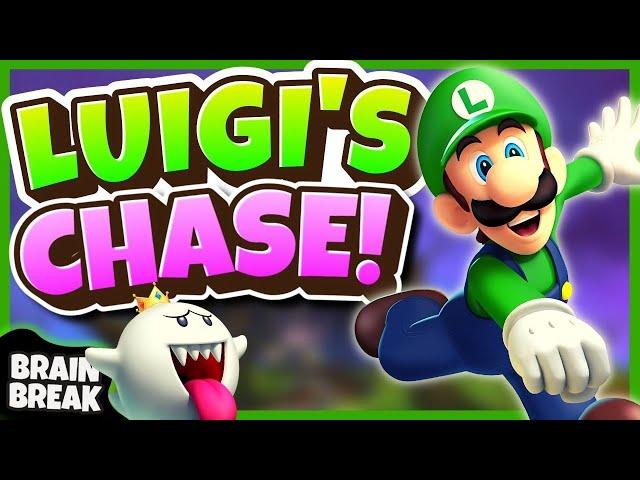  Luigi Chase  Halloween Brain Break | Mario Run | Just Dance | Freeze Dance | Matthew Wood