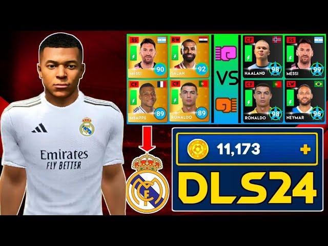 LEGENDARY UPDATE IN DLS 24 | MBAPPE IN REAL MADRID + MAXED TEAM VS GOLD | DREAM LEAGUE SOCCER 2024