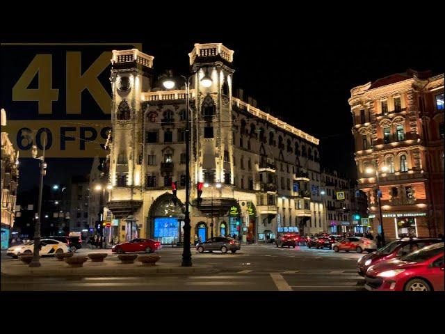 Autumn evening in St. Petersburg (Walking Tour  in Saint Petersburg  №407) 4K 60fps