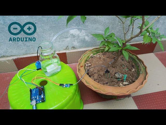 How to make Automatic Plant Watering System using Arduino UNO and Soil Sensor || Techie Lagan