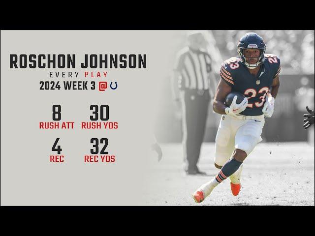 Roschon Johnson Week 3 Replay: Every Run, Target, and Catch @ Indianapolis Colts