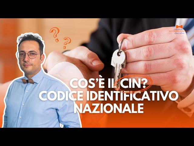 Allerta CIN! E' arrivato il “Codice identificativo nazionale”! ️