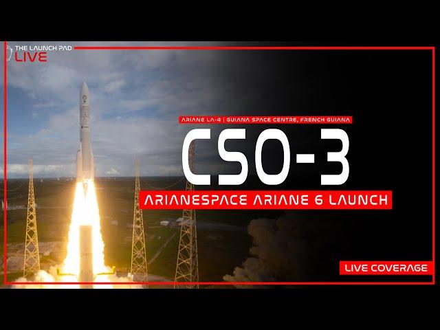 REPLAY! Arianespace launches CSO-3 aboard Ariane 6 from the French Guiana