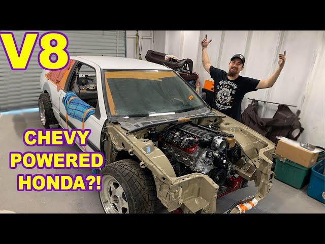 Dropping the LS Into the Accord! V8 Swapped Honda!?