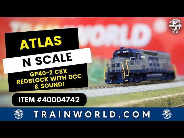 Atlas N Scale GP40 2 CSX RedBlock