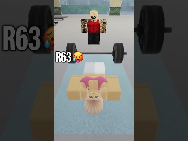 Barbell Challenge Roblox #r63 #roblox #robloxanimation #robloxr63