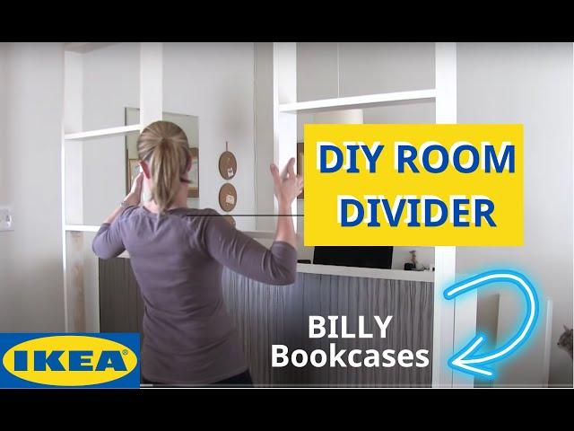 Create a home office with this DIY room divider IKEA Billy Bookcase hack