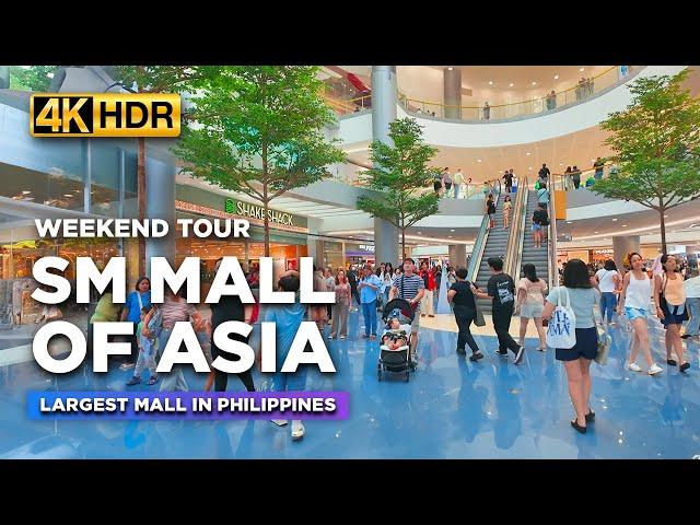 Weekend Crowd at SM MALL OF ASIA | Full Tour of Philippine's Largest Mall in 2024!【4K HDR】