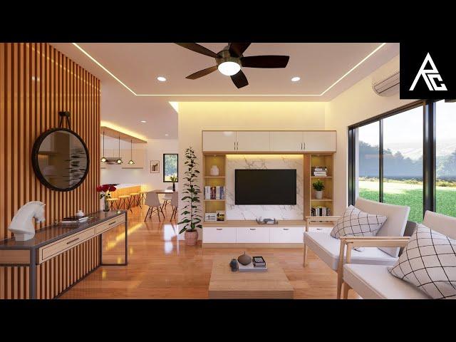 Aesthetic and Elegant 2-Bedroom Bungalow-Type Tiny House Design Idea (68 SQM Only)