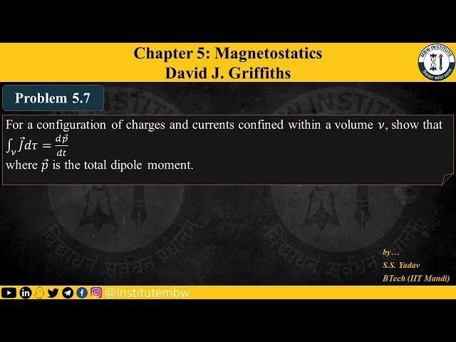 Problem 5.7 |Magnetostatics |Griffith |3rd ed.