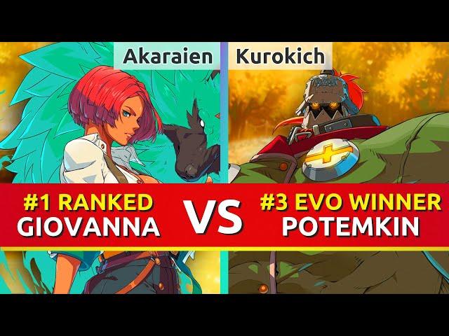 GGST ▰ Akaraien (#1 Ranked Giovanna) vs Kurokich (#3 EVO Winner Potemkin). Guilty Gear Strive