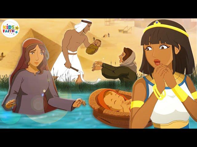 Baby Moses Bible Song | Animated Bible Stories with Lyrics | Kids Faith TV