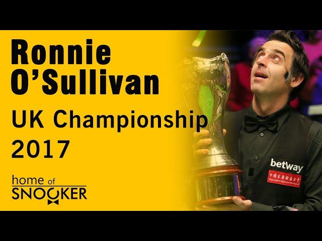 Ronnie O'Sullivan at the Snooker UK Championship 2017