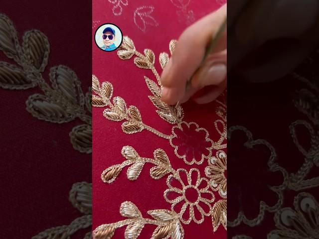 The zardosi Dabka work #embroidery #fashion #handworkdesign #threadwork