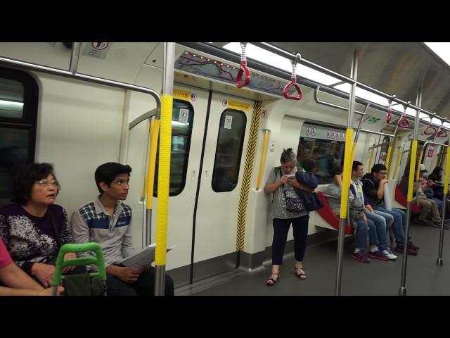 Hong Kong, MTR ride from Tsim Sha Tsui to Central