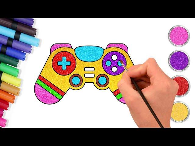 How to Draw a Video Game Controller  | Easy Drawing and Coloring for Kids | HooplaKidz How To