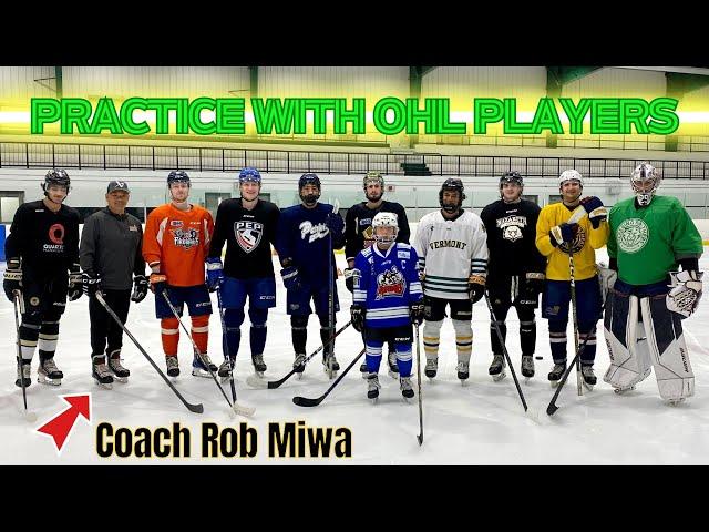 Hockey Practice with OHL Great Players [Coach Rob Miwa] 11y/o