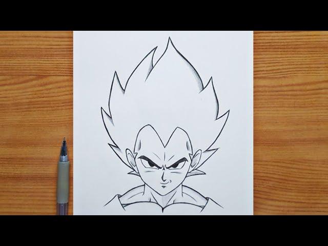 how to draw Vegeta | Vegeta step by step | Easy For Beginners Tutorial