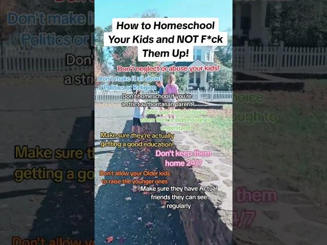 How to Homeschool Your Kids and NOT F*ck Them Up!  #homeschooling