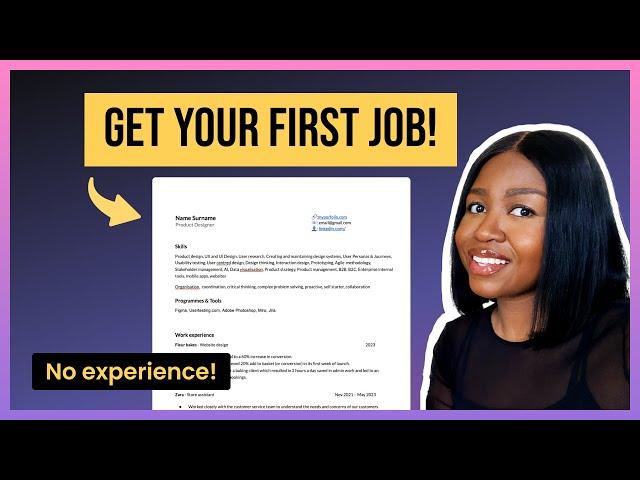 How To Write a Resume For Beginners | UX Design | Template included