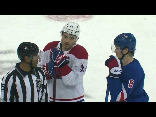 Montreal Canadiens Vs New York Rangers Scrum