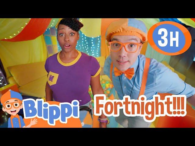 Blippi & Meekah's Really Amazing Pillow Big Fort Build + More | Best Friend Adventures