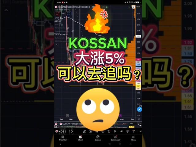KOSSAN 大涨5%可以去追吗？#股票 #技术分析 #马股 #technicalanalysis #stock #bursamalaysia #stockstobuy
