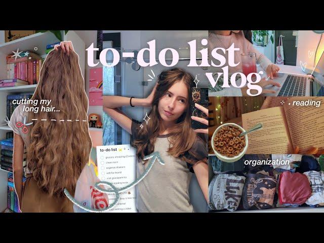 complete my TO-DO list with me! ⭐️ cutting my long hair, bookstore, productive, cleaning, & more