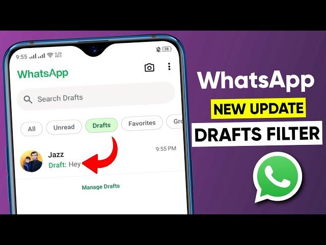 WhatsApp Drafts filter update || WhatsApp new search for draft message update 2025