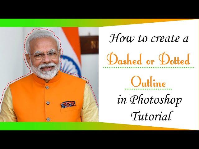 Create a Dashed or Dotted Outline in Photoshop | Create a Dashed Line in Photoshop