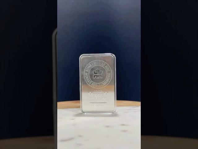 Maple Leaf Stacker - 10oz Royal Canadian Mint Silver Bar #silver  #silverstacker#10ozsilverbar #rcm